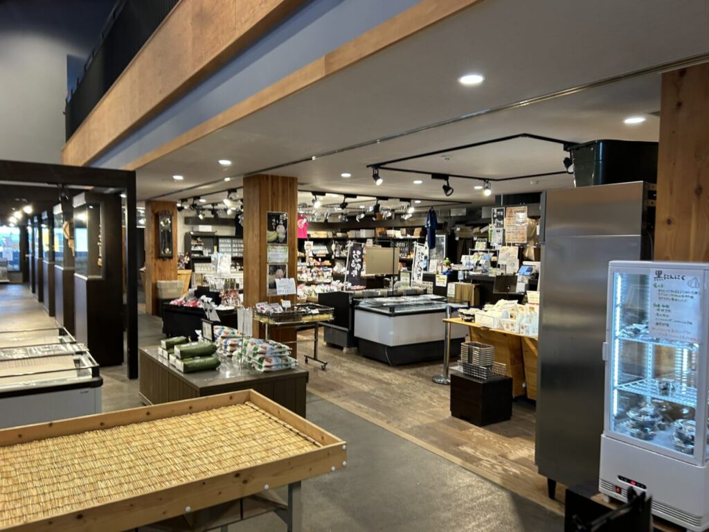 道の駅おびら鰊番屋の売店の様子
