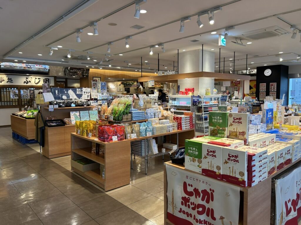 道の駅わっかないの売店の様子
