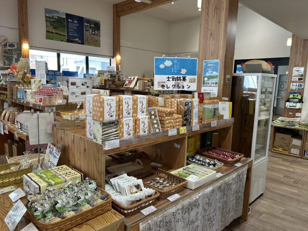 道の駅羊のまち 侍・しべつの売店の様子