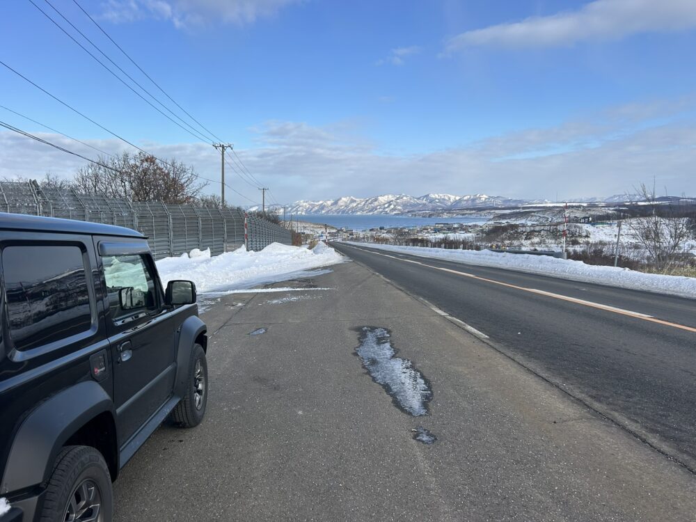 長く続く北海道の直線道路