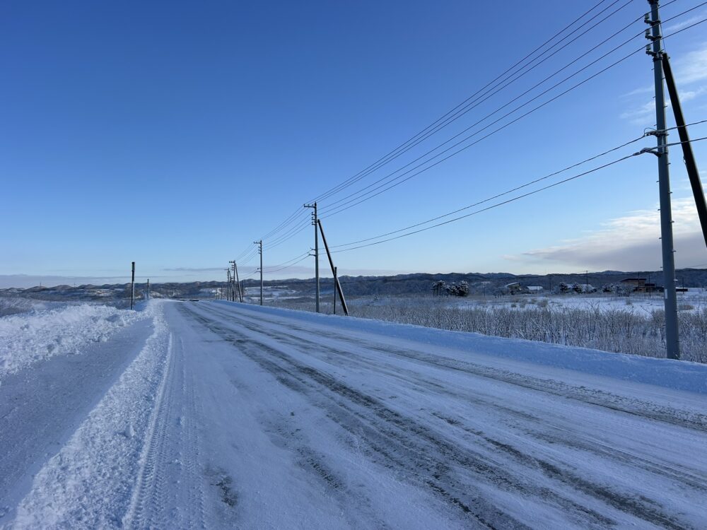 道北の一本道の風景