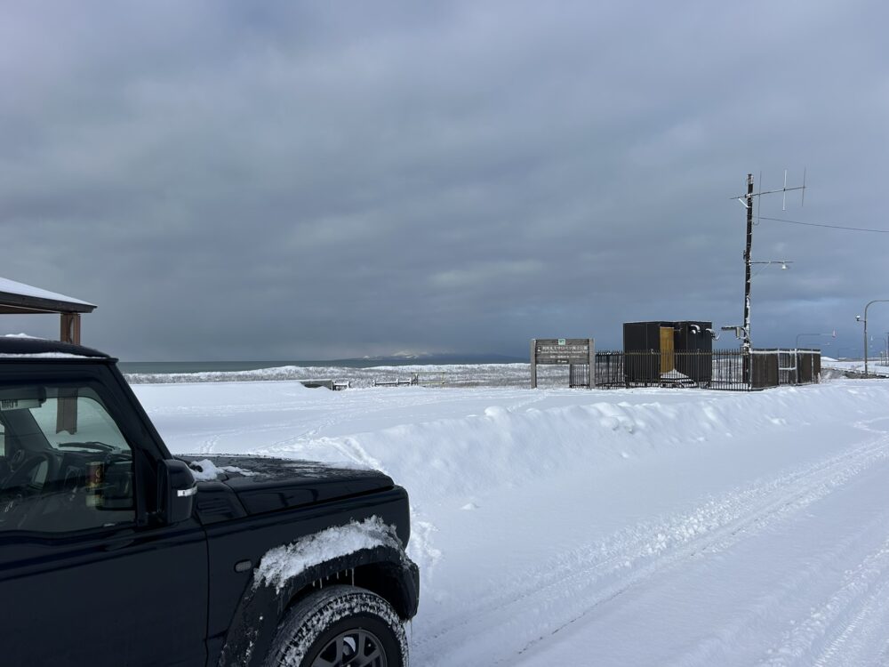 稚内へ向かう途中の１本道の風景