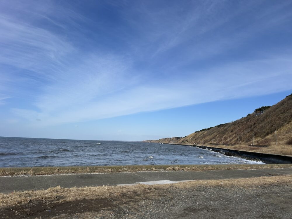 節婦の海岸線の風景