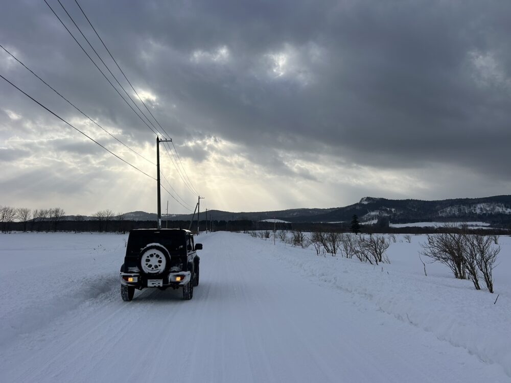 ホテルから向かう途中の道路状況