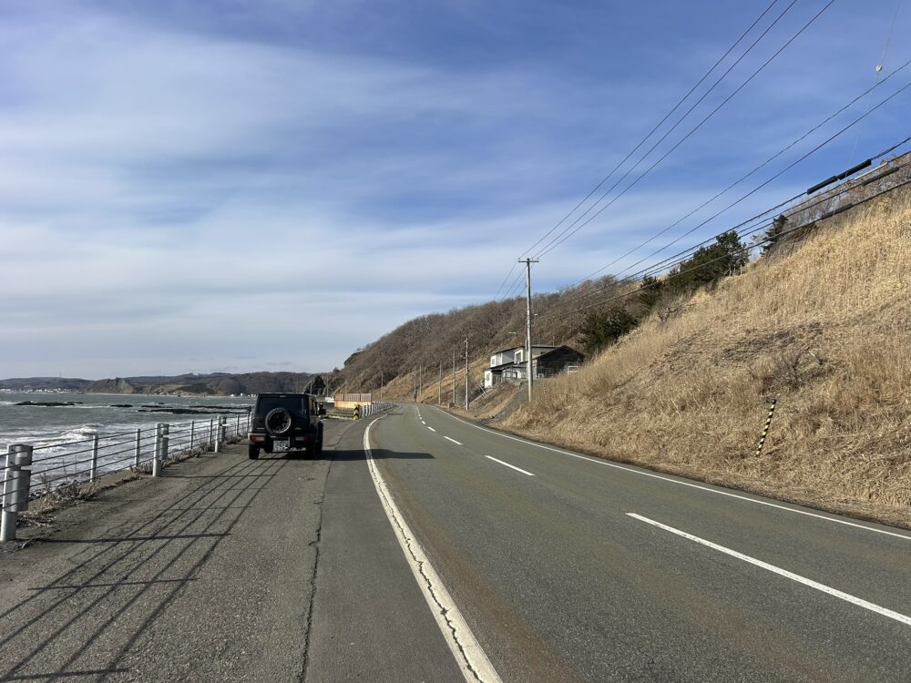 様似町の海岸線の風景