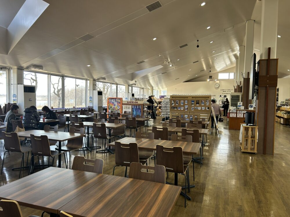 道の駅ウトナイ湖の休憩コーナー