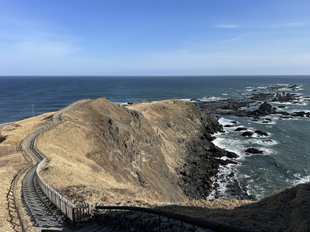 襟裳岬の遊歩道