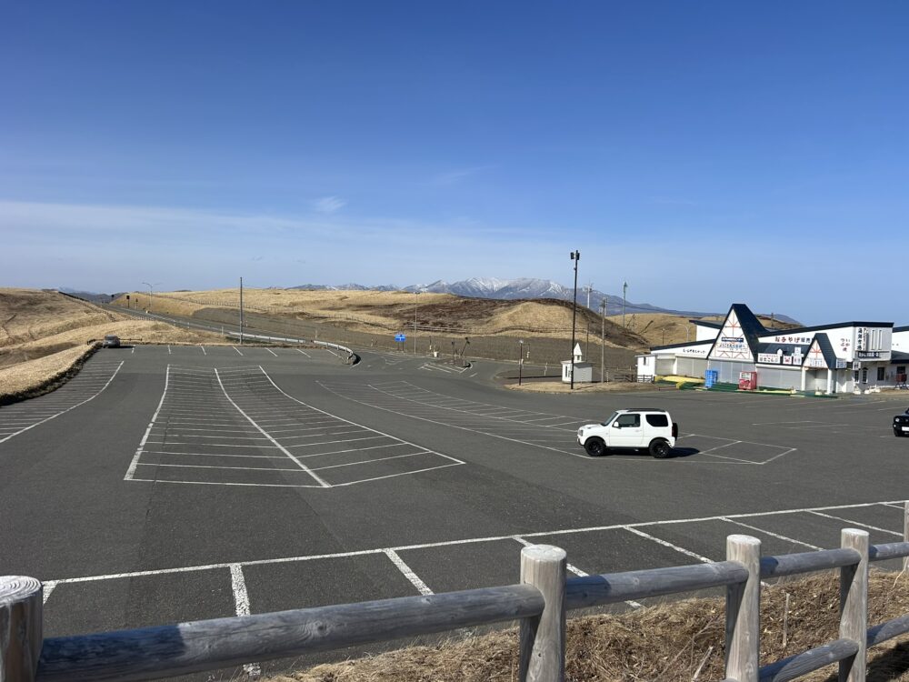 襟裳岬の駐車場の風景
