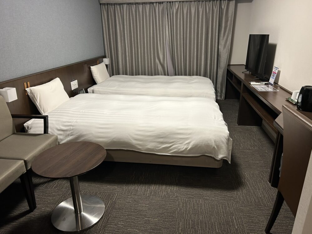 洋室ツインルームの風景