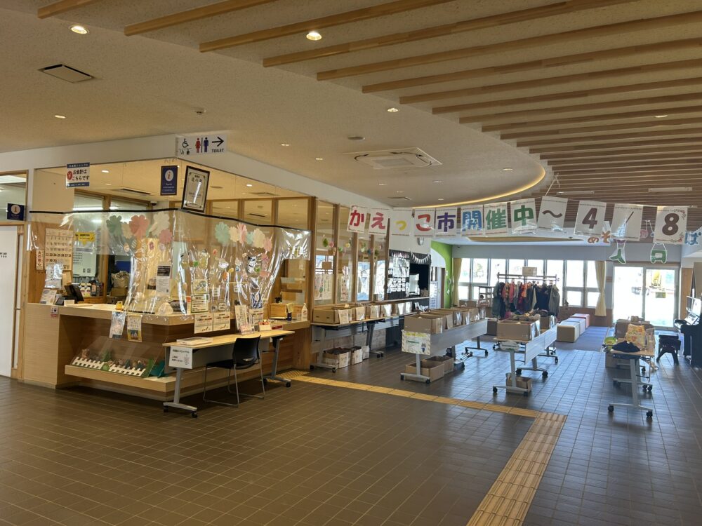 道の駅北オホーツクはまとんべつの館内の様子
