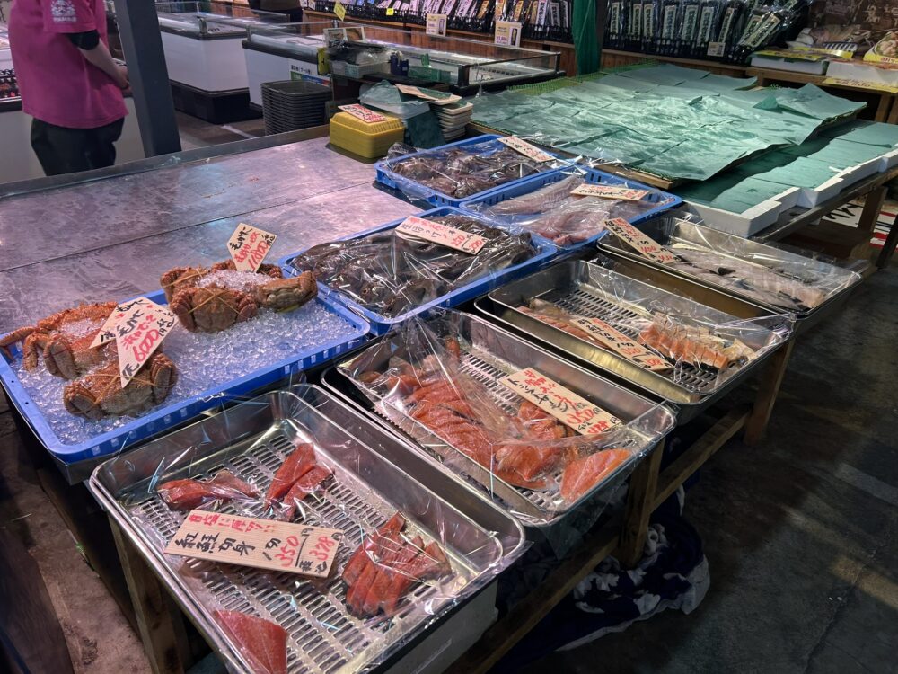 海鮮売り場の風景