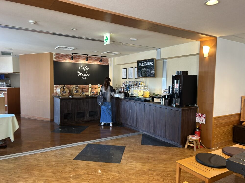 ウエルカムドリンクコーナーの様子